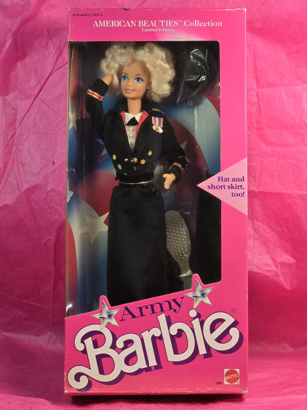 NRFB Vintage 1989 Army Barbie Doll Limited Edition Mattel #3966